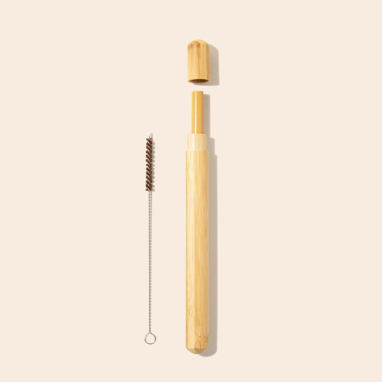 bamboo-straw-in-travel-case-bamboo-kitchen-utensils-bamboo-switch-straw-tube-cleaner Bamboo Straw in Travel Case - Image 1