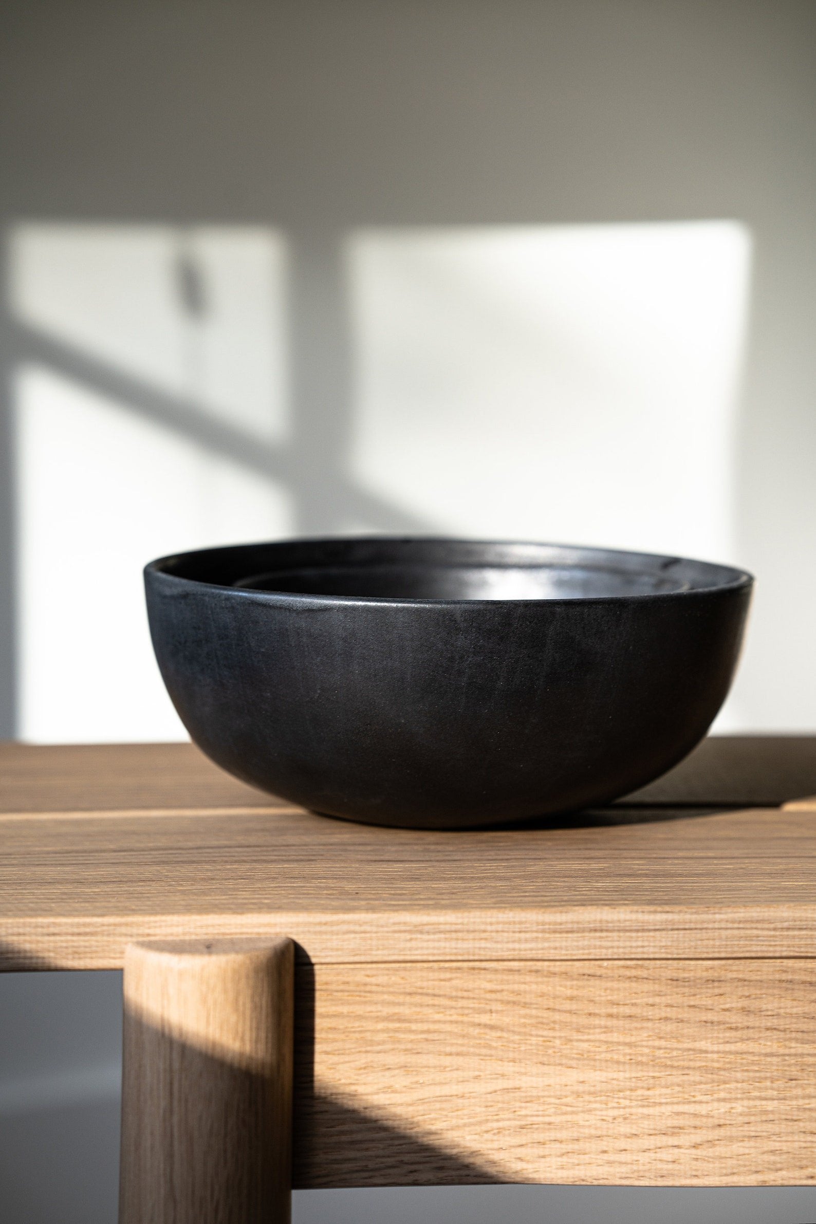 il_1588xN.2758229815_w7lo Stoneware Black Matte Salad Serving Bowl - Image 1
