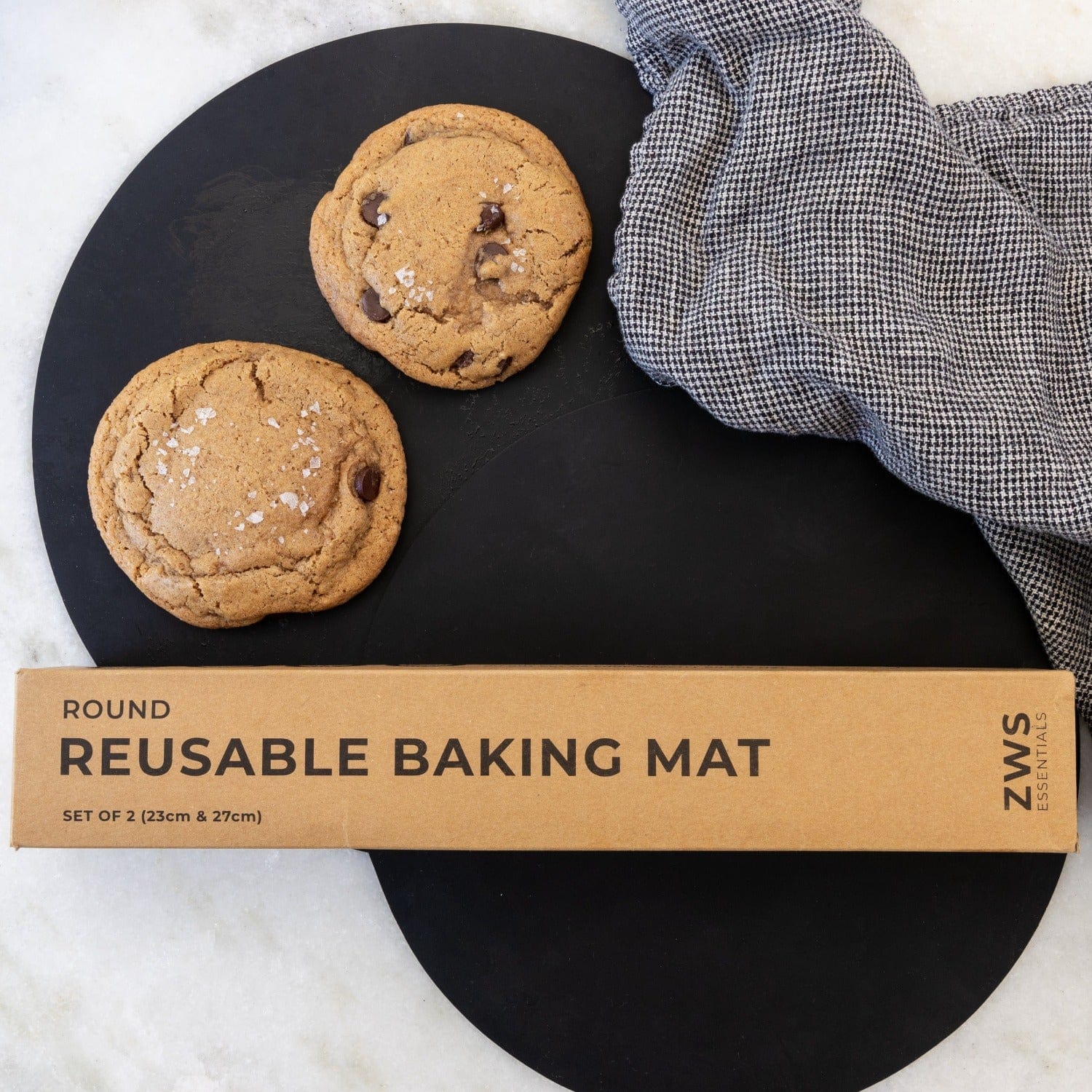 zws-essentials-silicone-baking-mat-2-pack-rectangle-and-round-32446032707695 Silicone Baking Mat - Image 1